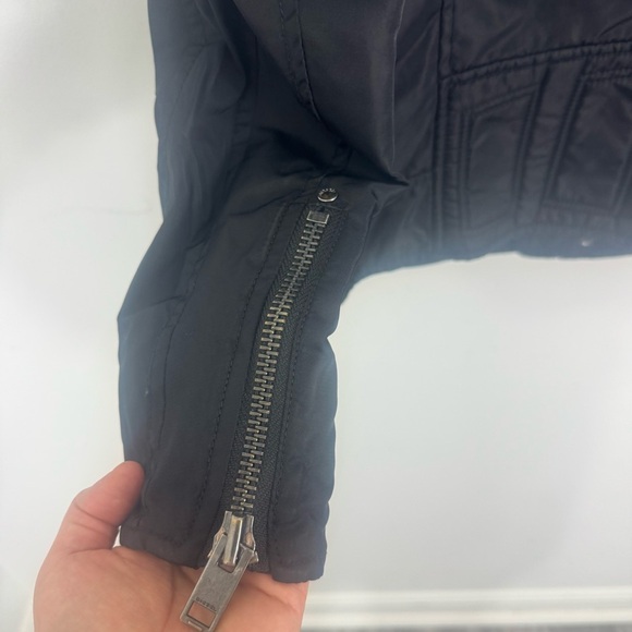 DIESEL Biker Jacket with Leather Details in Black Size Small - Picture 10 of 15